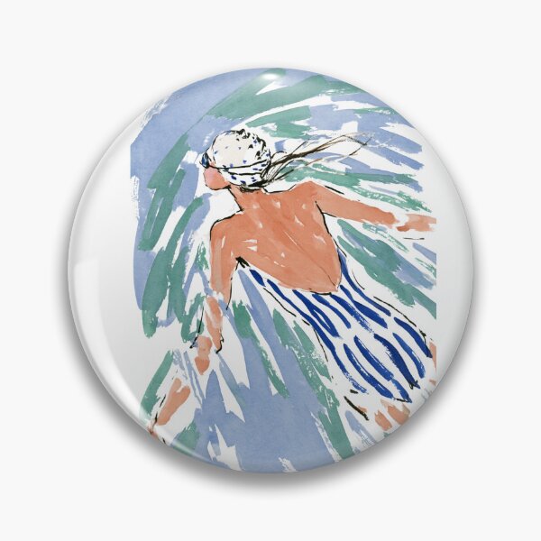 Item preview, Watercolor Swimmer Art Print | Summer Swimming Illustration | Coastal Ocean Painting designed and sold by Ramona-Gliga.