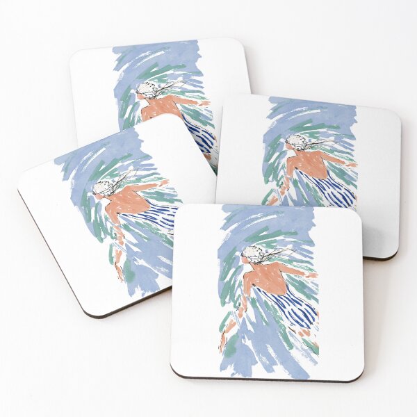 Item preview, Watercolor Swimmer Art Print | Summer Swimming Illustration | Coastal Ocean Painting designed and sold by Ramona-Gliga.