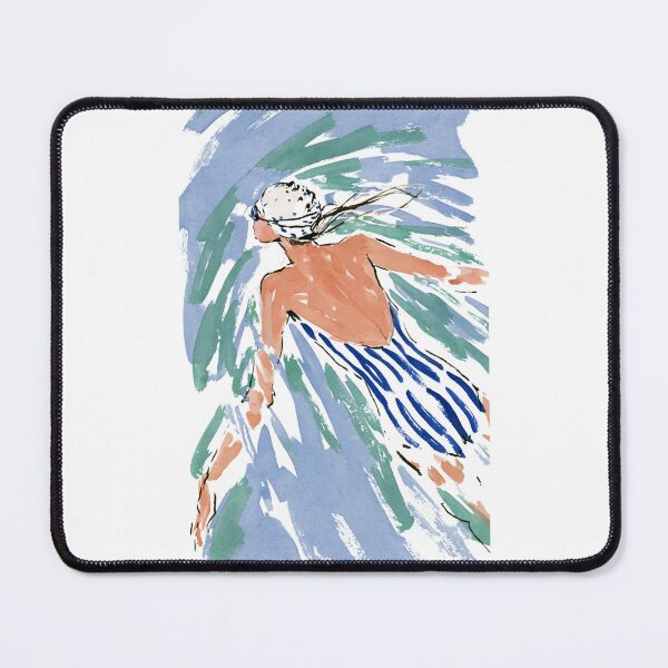 Item preview, Watercolor Swimmer Art Print | Summer Swimming Illustration | Coastal Ocean Painting designed and sold by Ramona-Gliga.