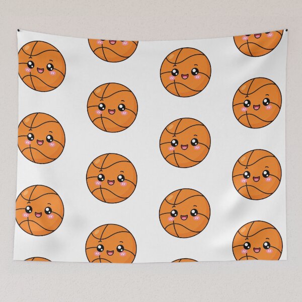 Item preview, Cute Kawaii Basketball Happy Sports Dunk Illustration designed and sold by Seculinator.