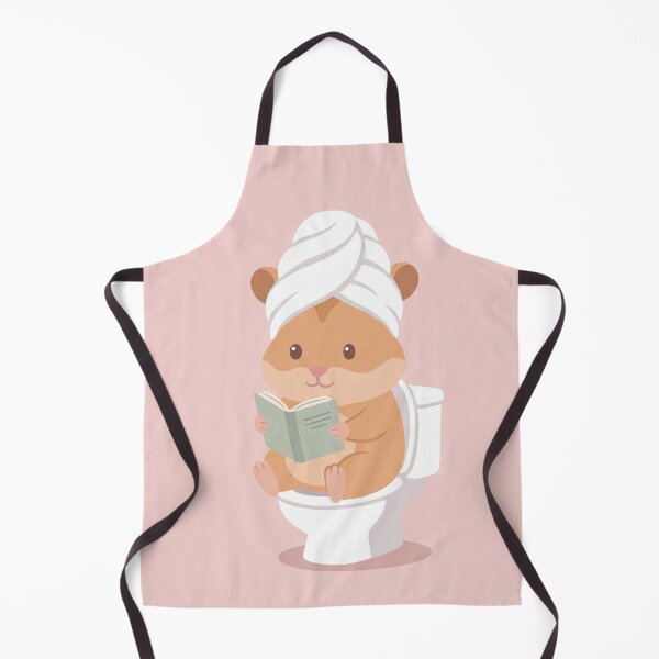 Item preview, Funny Hamster on Toilet Reading Bathroom Art designed and sold by Galistor.