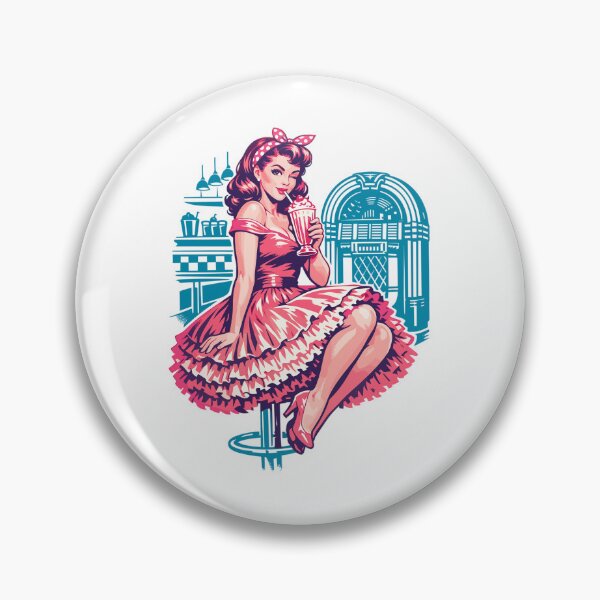 Item preview, 50s Diner Pin-Up: Retro Rockabilly Style designed and sold by Pineapple-Tree.