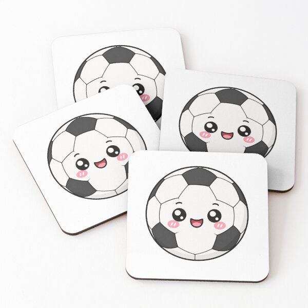 Item preview, Cute Kawaii Soccer Ball Happy Sports Illustration designed and sold by Seculinator.