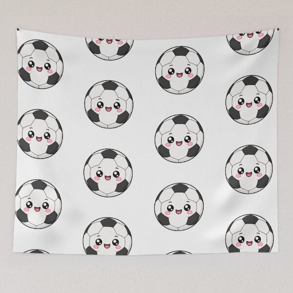 Item preview, Cute Kawaii Soccer Ball Happy Sports Illustration designed and sold by Seculinator.