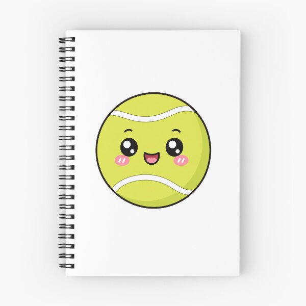 Item preview, Cute Kawaii Tennis Ball Happy Sports Court Illustration designed and sold by Seculinator.