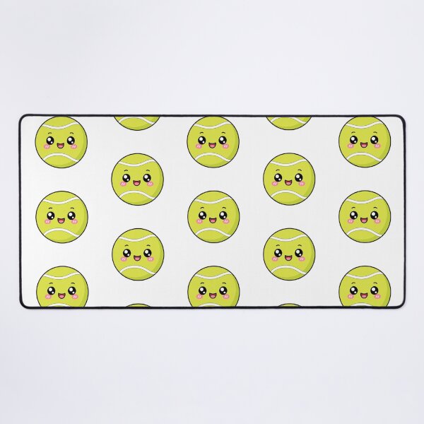 Item preview, Cute Kawaii Tennis Ball Happy Sports Court Illustration designed and sold by Seculinator.