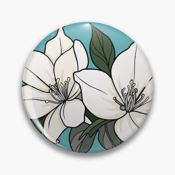 Item preview, Elegant White Jasmine Flowers - Dark Botanical Line Art designed and sold by Caterina@.