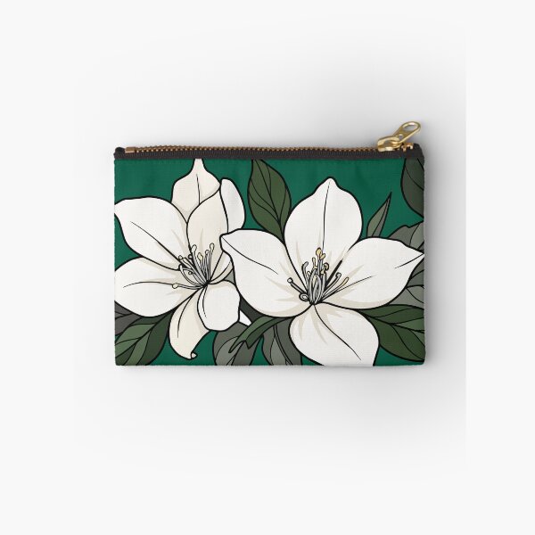 Item preview, Elegant White Jasmine Flowers - Dark Botanical Line Art designed and sold by Caterina@.