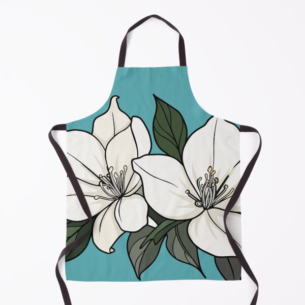 Item preview, Elegant White Jasmine Flowers - Dark Botanical Line Art designed and sold by Caterina@.