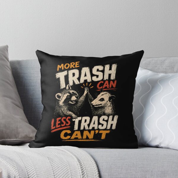 Item preview, More Trash Can Less Trash Can't Raccoon Opossum Funny Wildlife Pun designed and sold by RetroMini2026.