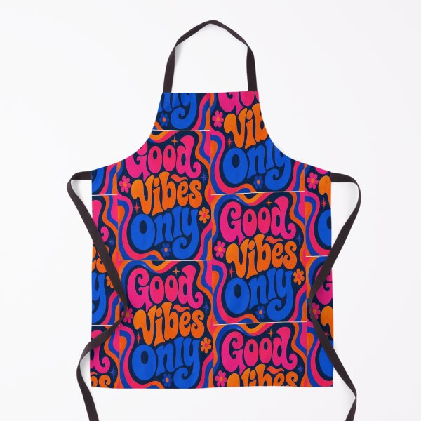 Item preview, Retro 1970s Good Vibes Only Groovy Psychedelic Typography Art designed and sold by Gameshalah's Designs Hub.