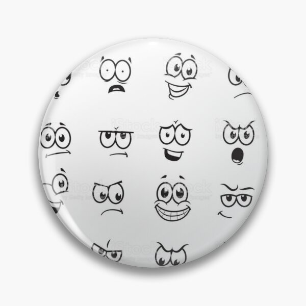 Item preview, Cartoon Expression Sheet Vector - Minimalist Comic Face Doodles Set designed and sold by UrbanCanvas 111.