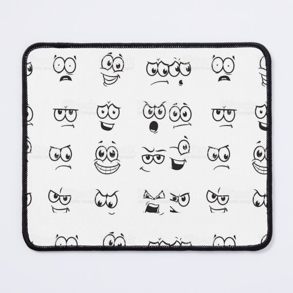 Item preview, Cartoon Expression Sheet Vector - Minimalist Comic Face Doodles Set designed and sold by UrbanCanvas 111.