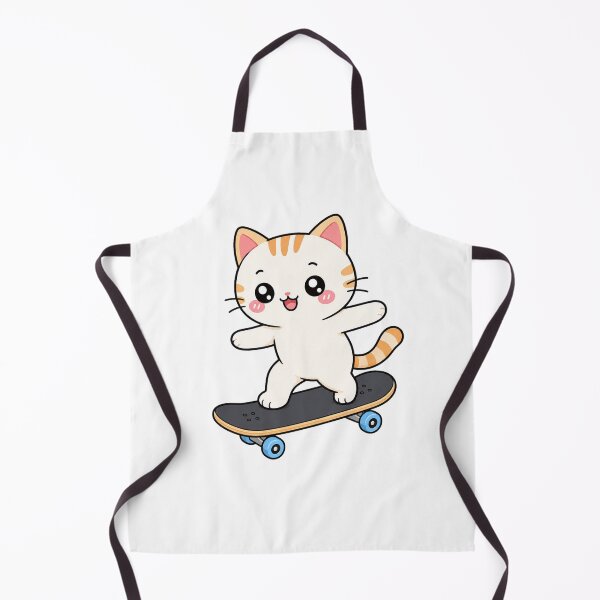 Item preview, Cute Kawaii Cat Riding Skateboard Neko Skate Illustration designed and sold by Seculinator.