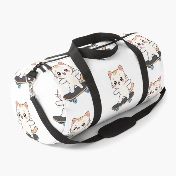 Item preview, Cute Kawaii Cat Riding Skateboard Neko Skate Illustration designed and sold by Seculinator.