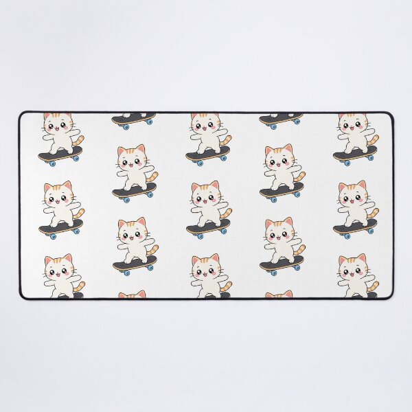 Item preview, Cute Kawaii Cat Riding Skateboard Neko Skate Illustration designed and sold by Seculinator.