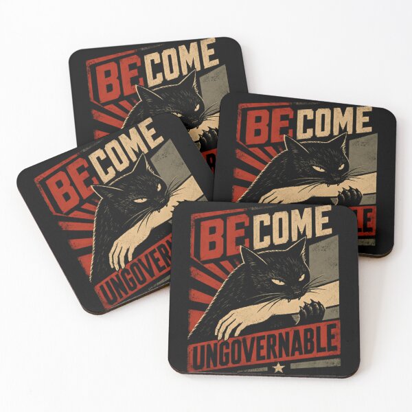 Item preview, Become Ungovernable Cat Lover Rebel Individualist designed and sold by RetroMini2026.