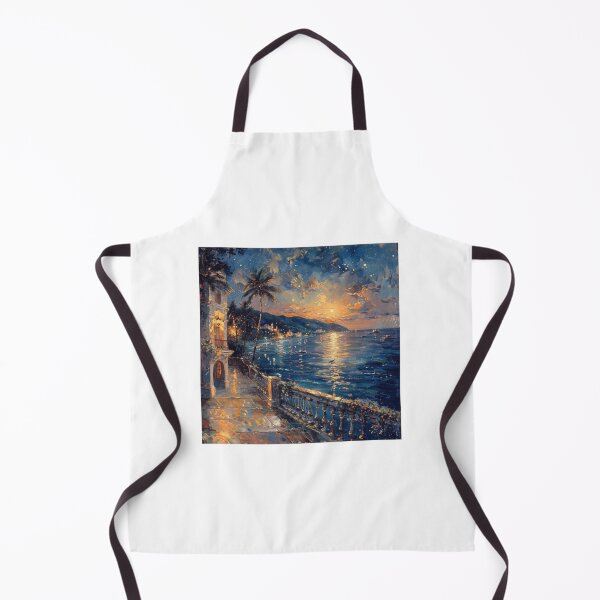 Item preview, Coastal City Promenade Sunset Painting designed and sold by ontiverospixels.