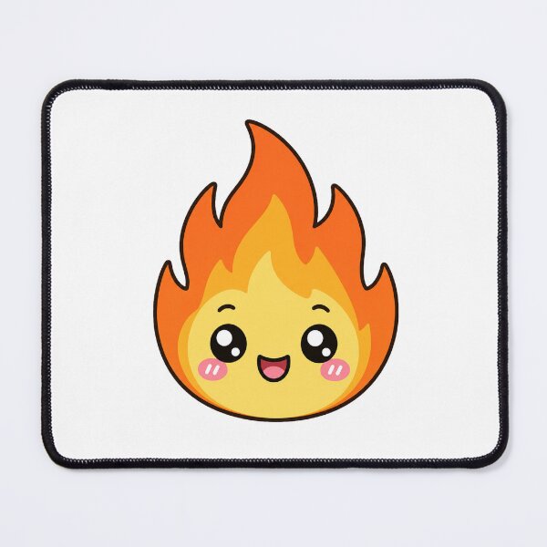 Item preview, Cute Kawaii Fire Flame Happy Spark Illustration designed and sold by Seculinator.