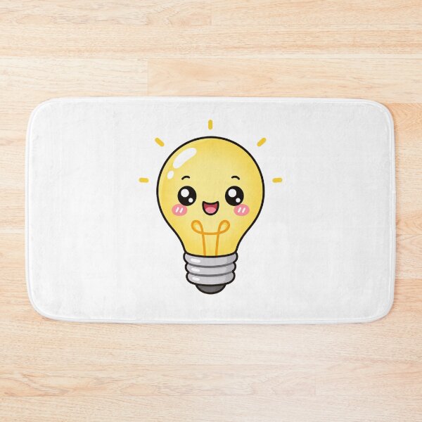 Item preview, Cute Kawaii Light Bulb Bright Idea Illustration designed and sold by Seculinator.
