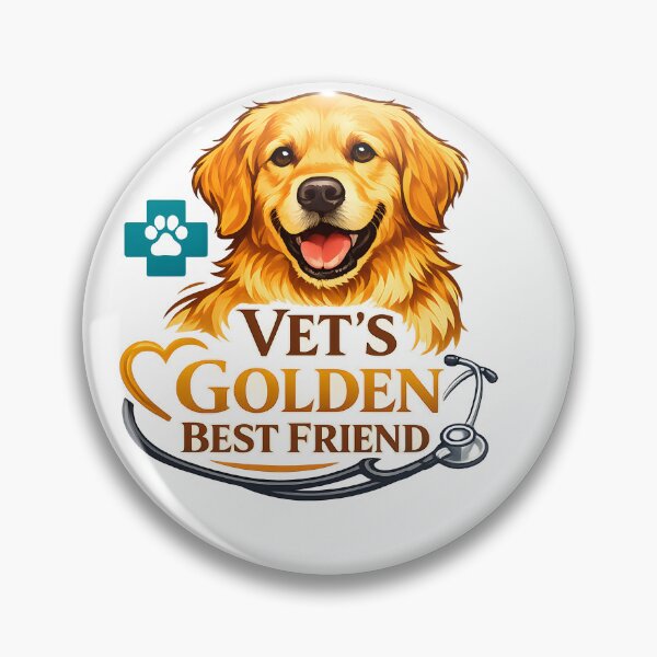 Item preview, Vet's Golden Best Friend – Veterinary Golden Retriever Badge Design, Funny Vet Tech Gift Shirt designed and sold by Sahil Randhawa.