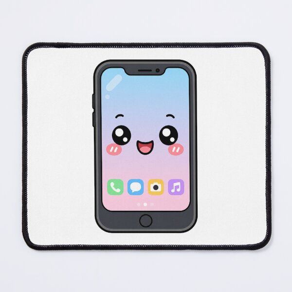 Item preview, Cute Kawaii Phone Happy Pastel Smartphone Illustration designed and sold by Seculinator.
