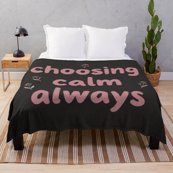 Item preview, Choosing Calm Always – Minimalist Mindfulness Typography Design designed and sold by CosmicQuietLab.