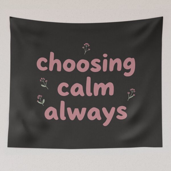 Item preview, Choosing Calm Always – Minimalist Mindfulness Typography Design designed and sold by CosmicQuietLab.