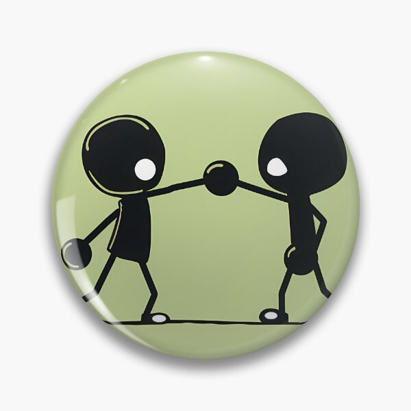 Item preview, Minimalist Stick Figures Fist Bump Boxing Friends Green Circle Streetwear Graphic designed and sold by DesignArtist.ia.