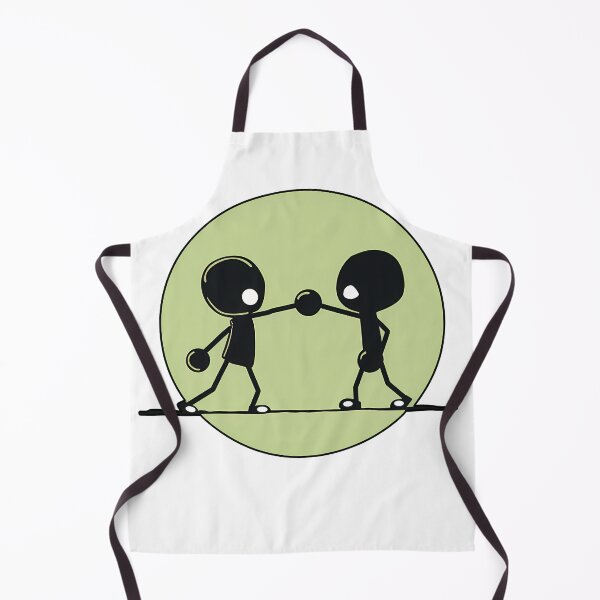 Item preview, Minimalist Stick Figures Fist Bump Boxing Friends Green Circle Streetwear Graphic designed and sold by DesignArtist.ia.
