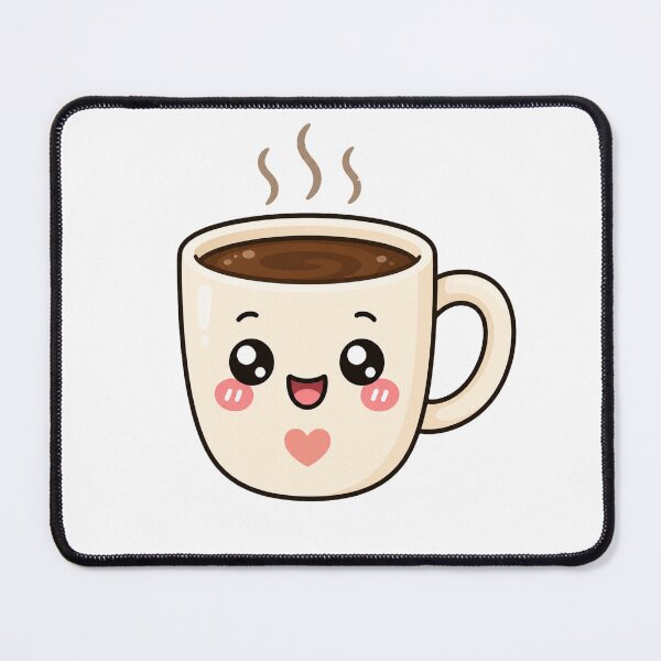 Item preview, Cute Kawaii Coffee Mug Happy Tea Cup Illustration designed and sold by Seculinator.