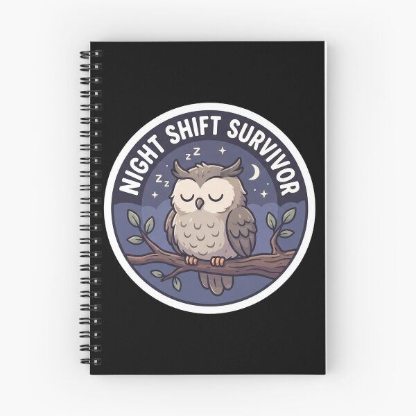 Item preview, Night Shift Survivor Sleeping Owl Badge designed and sold by Owcomm.