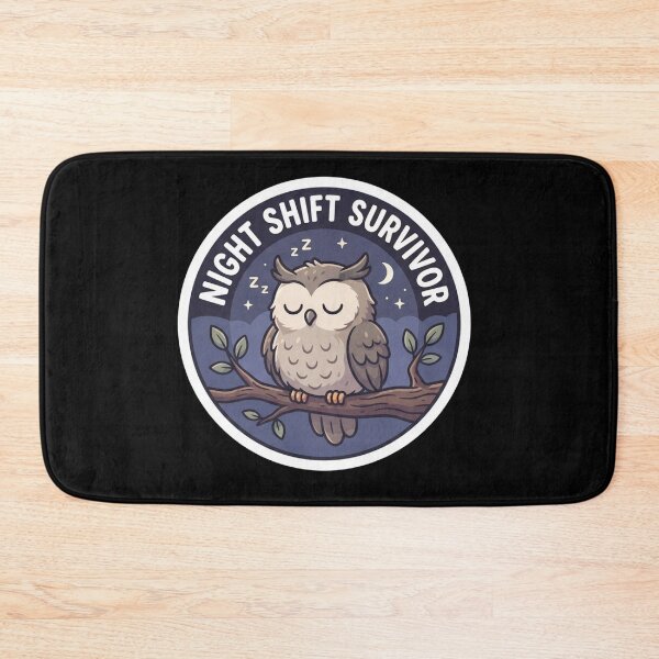 Item preview, Night Shift Survivor Sleeping Owl Badge designed and sold by Owcomm.