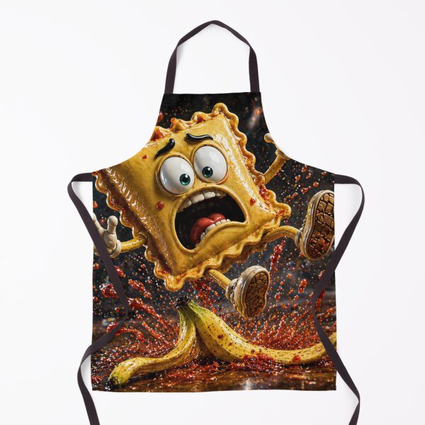 Item preview, Funny Ravioli Slipping on Banana Peel Classic Cartoon Disaster designed and sold by ComedyInkFactor.