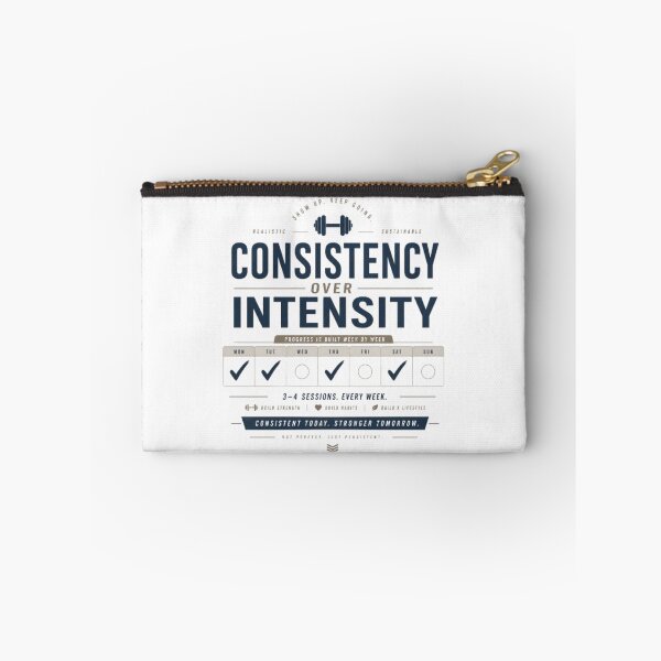 Item preview, Consistency Over Intensity Fitness Design  3-4 Times Weekly Workout Motivation  Sustainable Training Gym Apparel designed and sold by Life Quotes.