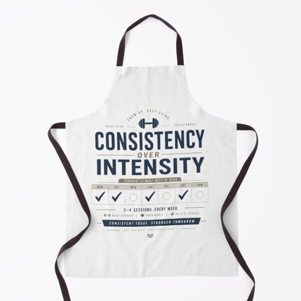Item preview, Consistency Over Intensity Fitness Design  3-4 Times Weekly Workout Motivation  Sustainable Training Gym Apparel designed and sold by Life Quotes.