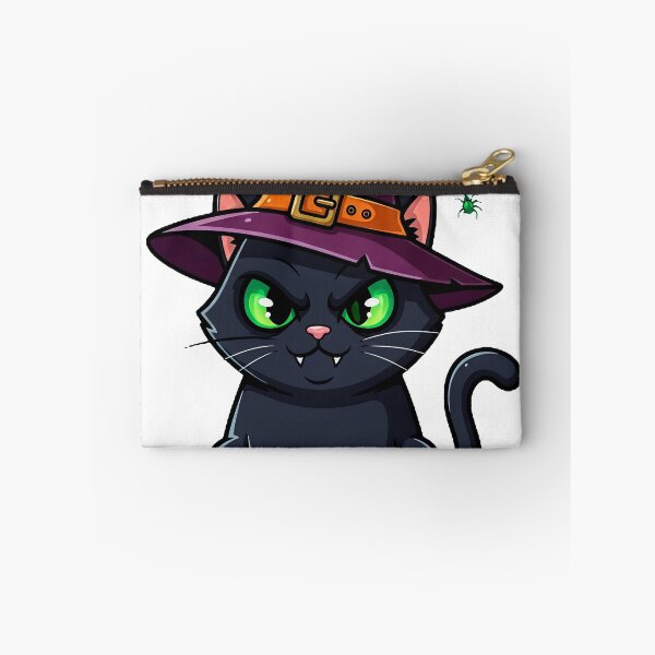 Item preview, Cute Black Cat Witch with Green Eyes - Halloween Vector Art designed and sold by Antony004.
