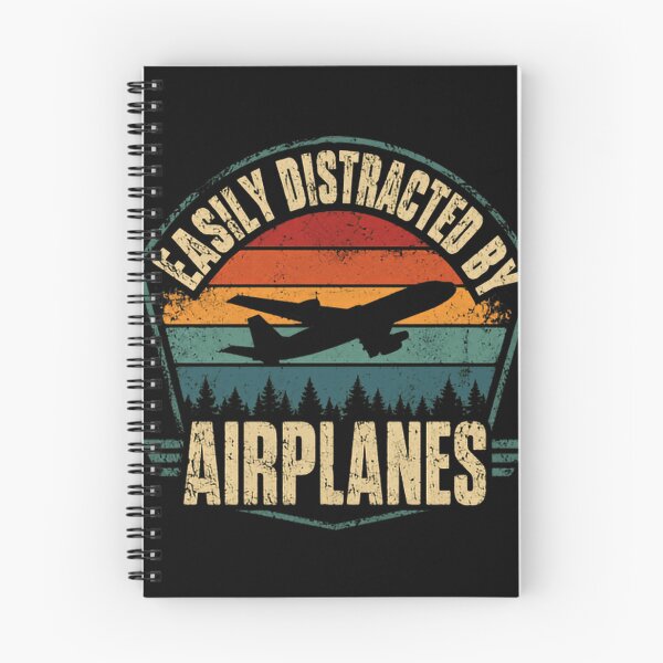 Item preview, Easily Distracted By Airplanes Pilot Aviation Flying Enthusiast designed and sold by RetroMini2026.