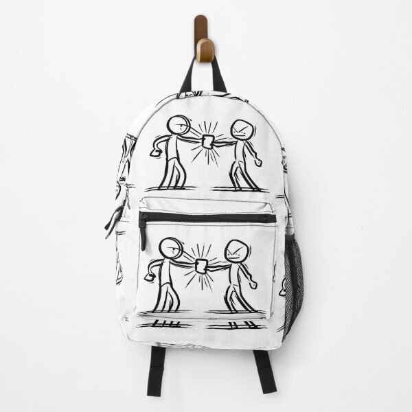 Item preview, Explosive Fist Bump Stick Figures Minimalist Friends Bro Fist Black and White Streetwear Graphic designed and sold by DesignArtist.ia.