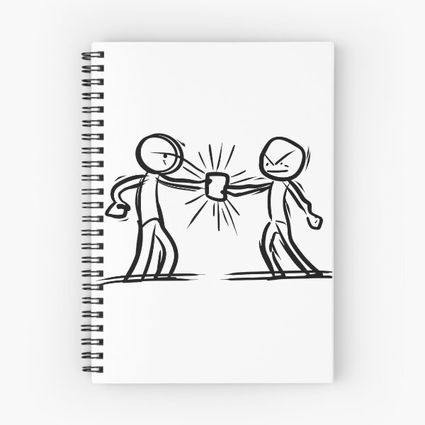 Item preview, Explosive Fist Bump Stick Figures Minimalist Friends Bro Fist Black and White Streetwear Graphic designed and sold by DesignArtist.ia.