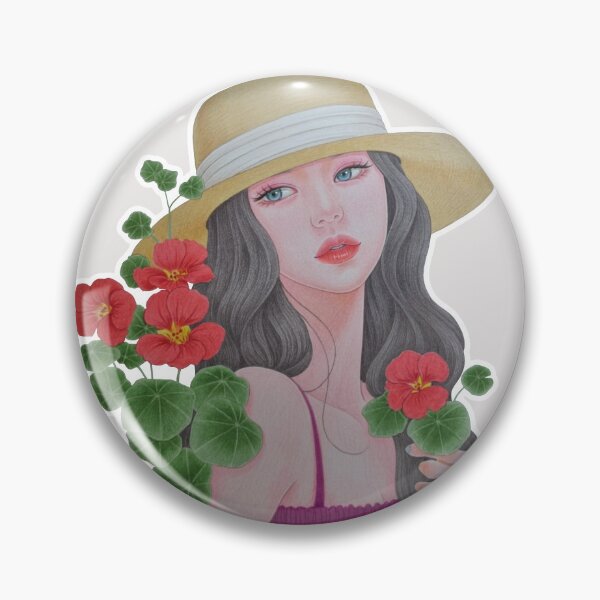 Item preview, Girl with Nasturtium Flowers designed and sold by KJAStudio.