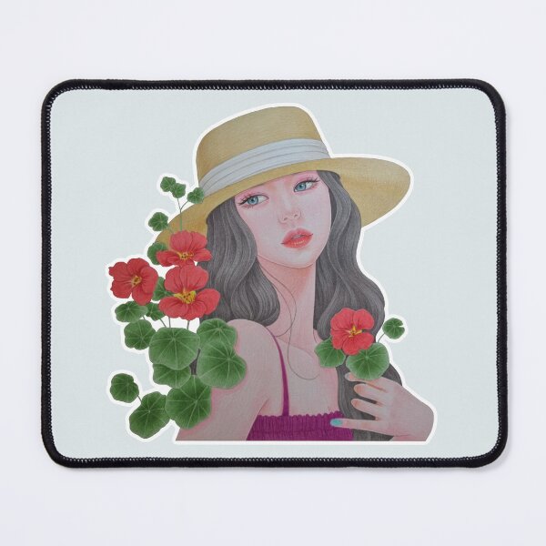 Item preview, Girl with Nasturtium Flowers designed and sold by KJAStudio.