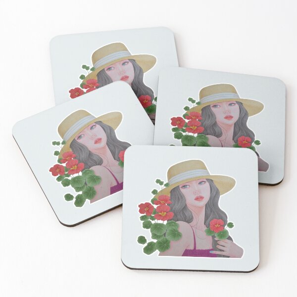Item preview, Girl with Nasturtium Flowers designed and sold by KJAStudio.