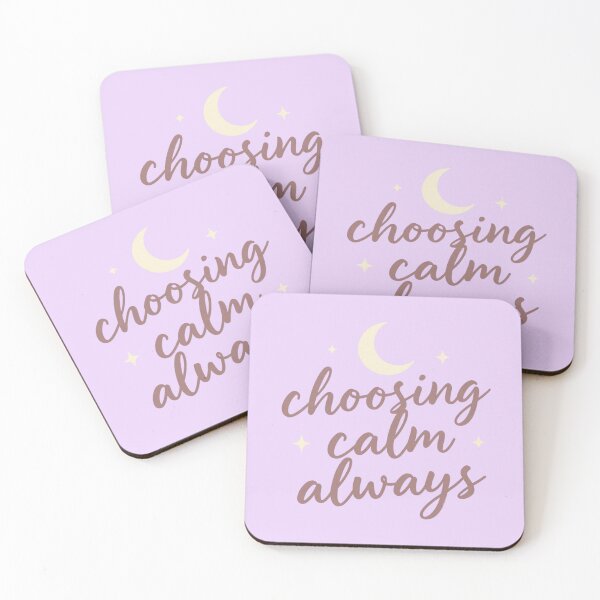 Item preview, Choosing Calm Always – Spiritual Self Care Quote Artwork designed and sold by CosmicQuietStudio.