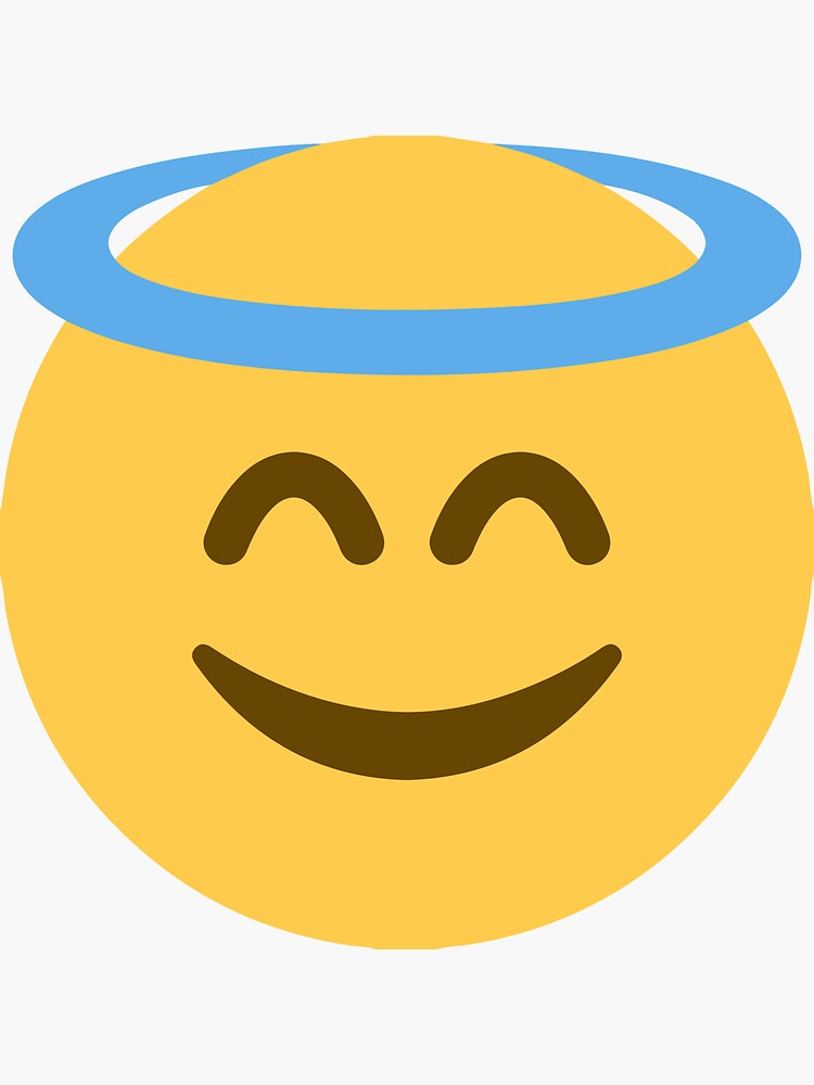 "Angel Emoji" Sticker for Sale by Shatterproof88 Redbubble