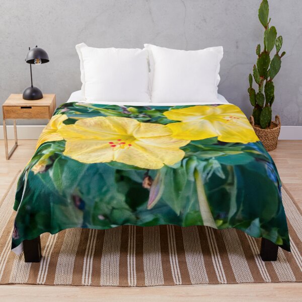 Item preview, Impressionist Four O'Clock Flower Yellow Botanical Digital Painting designed and sold by BalkanBloom.