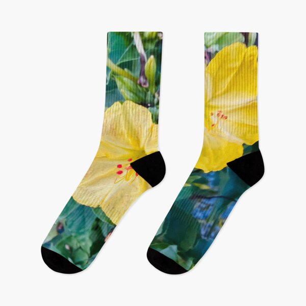 Item preview, Impressionist Four O'Clock Flower Yellow Botanical Digital Painting designed and sold by BalkanBloom.