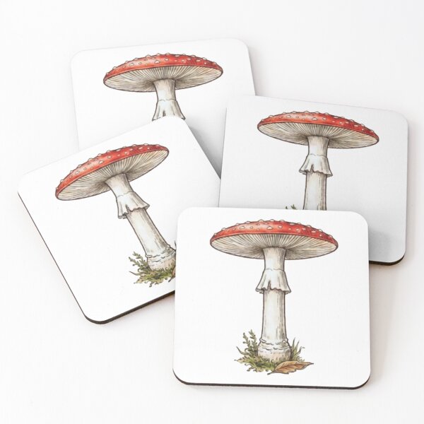 Item preview, Red Fly Agaric Mushroom Botanical Illustration designed and sold by IdeaSmith.