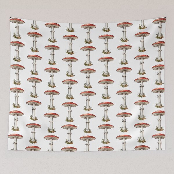 Item preview, Red Fly Agaric Mushroom Botanical Illustration designed and sold by IdeaSmith.