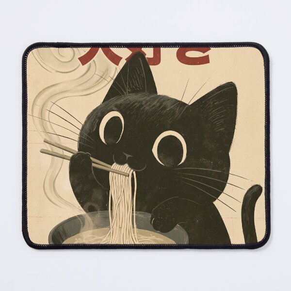 Item preview, Cute Cat Loves Ramen designed and sold by jodotodesign.